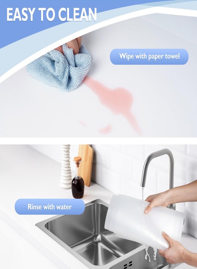 FACULX 10 pcs Frosted Plastic Shelf Liner, Waterproof Wire Shelf Liner,12 x 48 Inch Non Adhesive Shelf Mats for Wire Shelving,for Kitchen Cabinet Drawer Fridge Rack - Image 3